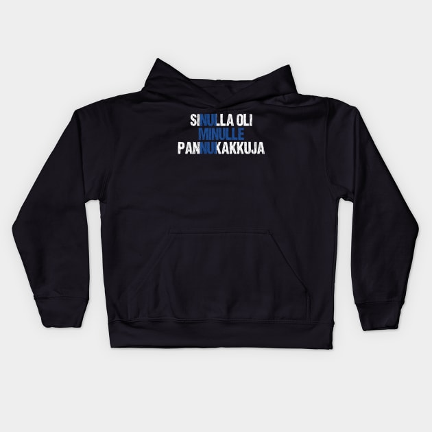 You Had Me At Pancakes Funny Finnish Food Lover Finland Flag Kids Hoodie by Nirvanibex